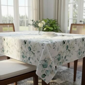 Mantel modelo Eucalipto antimanchas de 1,4 x 2,5 mts