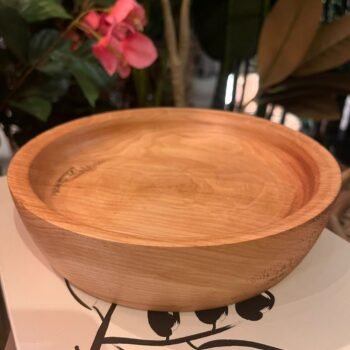 Cuenco artesanal de madera torneada de 14 x 5 cm