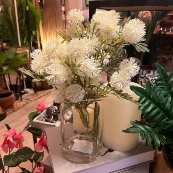 Florero de vidrio cilindro liso de 10 x 15 cm