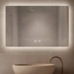 Espejo rectangular de pared touch LED de 70 x 90 cm