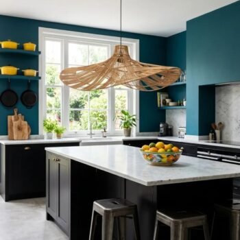 Colgante artesanal modelo Palawan de Ratan de 80 x 40 cm