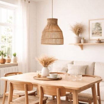 Colgante artesanal de hierro con hilo de yute modelo Laia 25 x 33 cm