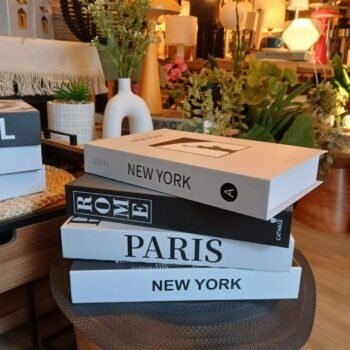 Libro falso decorativo Ciudades de 25 x 18 x 3 cm