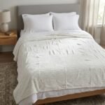 Manta polar super soft canelon color crudo 2 plazas de 140 x 240 cm