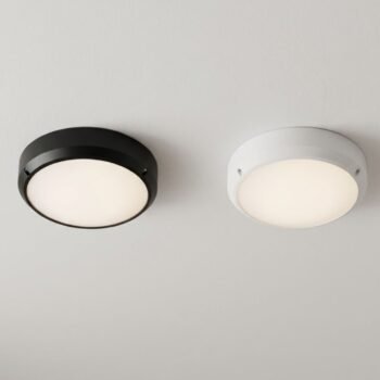 Plafon redondo tortuga para lampara led con marco negro o blanco 25 cm