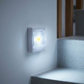 Lampara tecla led magnética blanca a pilas