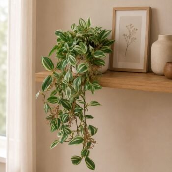 Planta artificial colgante estilo tradescantia de 45 cm