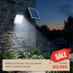 Home Sale: Reflector led de 15w con panel solar y control remoto