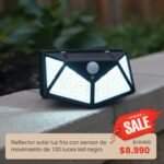 Home Sale: Reflector solar luz fria con sensor de movimiento de 100 luces led negro