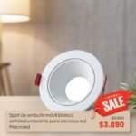 Home Sale: Spot de embutir movil redondo blanco antideslumbrante con dicroica led