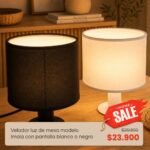 Home Sale: Velador luz de mesa modelo Imola con pantalla blanco o negro