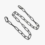 Cadena de metal negra para colgantes x 1 mt
