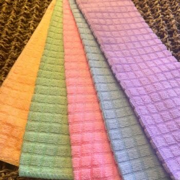 Set de 5 paños de cocina microfibra limpieza 40 x 40 cm