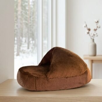 Pantuflon / pantuflas en polar super soft color marron chocolate varios talles