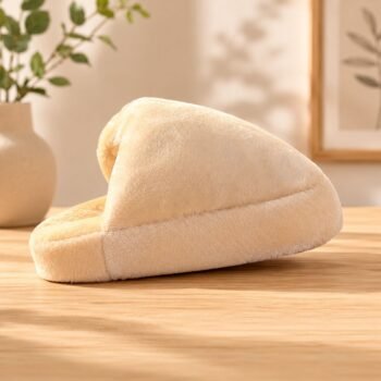 Pantuflon / pantuflas en polar super soft color crudo varios talles