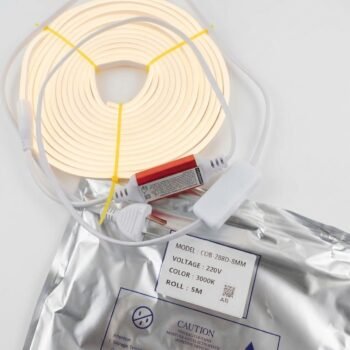 Kit Neon COB 200v de 5 mts con enchufe rectificador y tecla calido