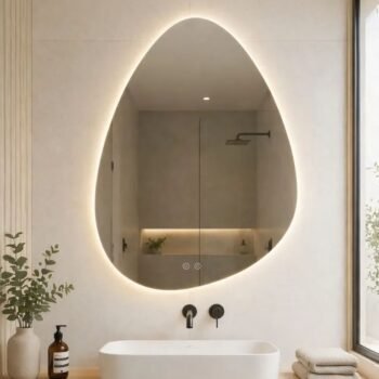 Espejo irregular Gota LED tactil 60 x 80 cm