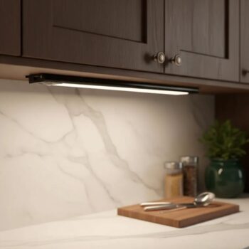 Liston aplique / bajo alacena luz negro led de 2w ultra fino con sensor de movimiento de 40 cm
