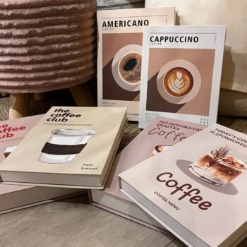 Set x2 cajas decorativas estilo libro falso Cafe de 25 x 18 x 3 cm