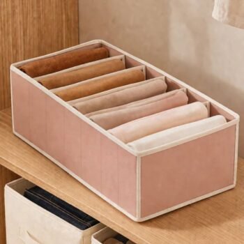 Cesto organizador plegable liso de 45 x 22 x 20 cm