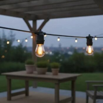 Guirnalda de exterior plana reforzada con Mini Edison 1W de 7 mts