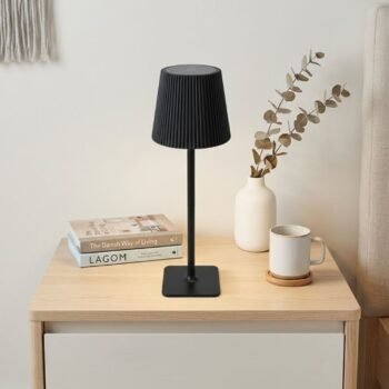 Velador de mesa escritorio led recargable negro