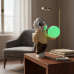 Lampara Parlante Bluetooth Astronauta con luna de colores