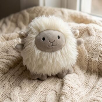 Peluche oveja con sonido chico de 13 cm