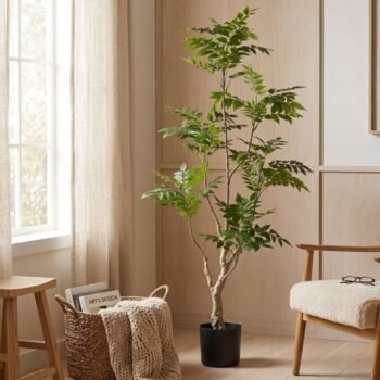 Planta arbol artificial estilo Nandina de 150 cm en maceta