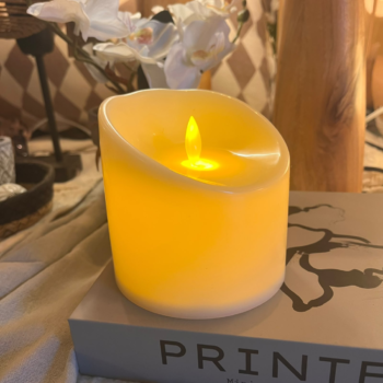 Velon / Vela led efecto llama de fuego de 10 x 10 cm