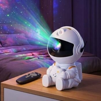 Lampara proyector astronauta de galaxias con control remoto