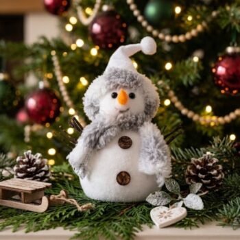 Adorno navideño muñeco de Nieve de 18 cm